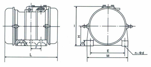 TZDC振動電機(jī)外形圖 TZDC振動電機(jī)外形圖